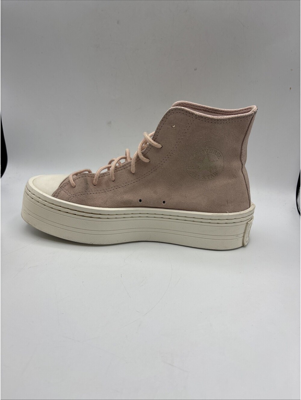 Converse All Star Women's  Size 8 Modern Lift Mono Suede Platform Sneak Rose - Picture 5 of 9